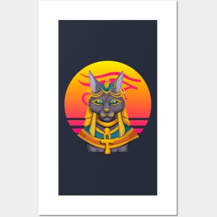 Bastet Egyptian Cat Goddess Posters and Art